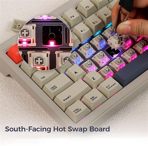 cdo v75|CIDOO V75 Mechanical Keyboard 81 Keys Gasket Tri .